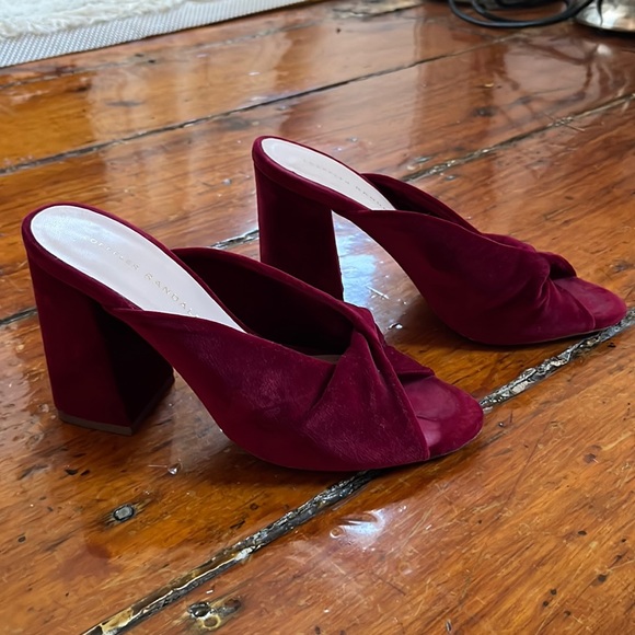Loeffler Randell Velvet Heels - Picture 1 of 9
